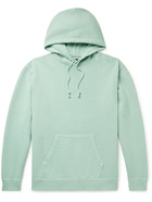 BEAMS PLUS - Pigment-Dyed Loopback Cotton-Jersey Hoodie - Green - L