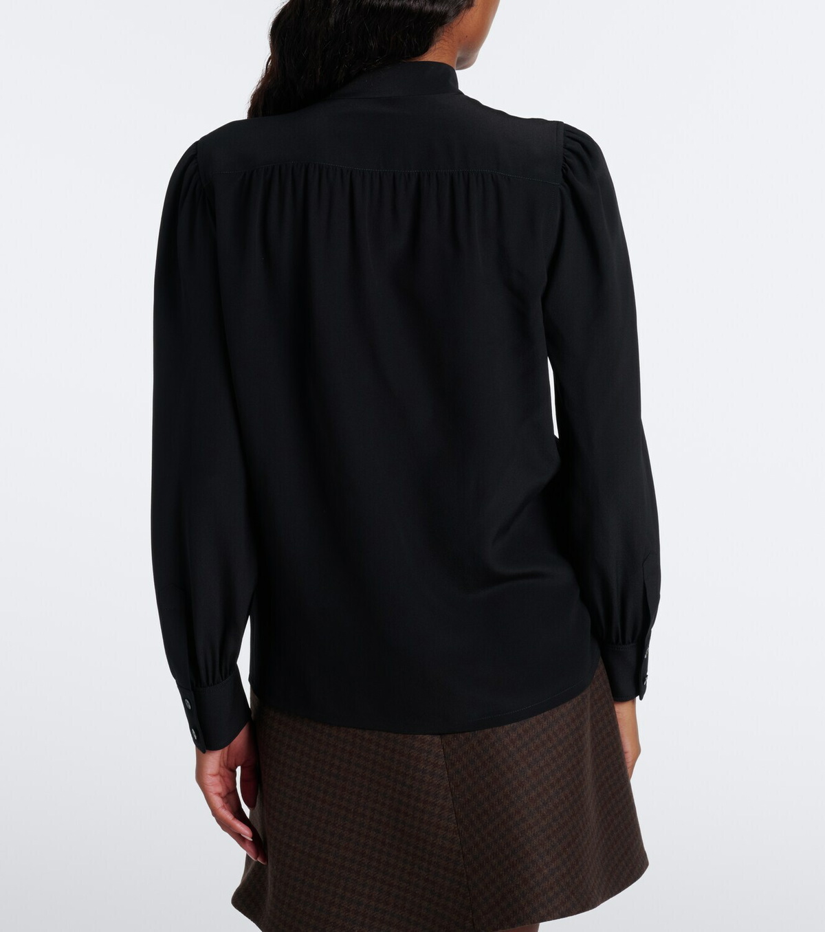 Gucci Tie-neck silk crêpe de chine blouse