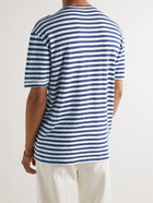 Officine Générale - Striped Linen T-Shirt - Blue