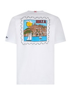 MC2 Saint Barth Man Cotton T-shirt With Ibiza Postcard Front And Back Print | Alessandro Enriquez Special Edition