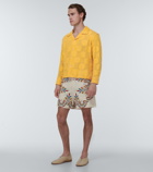 Bode Sunflower cotton-blend lace shirt