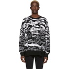 Marcelo Burlon County of Milan Black and White Wool All Over Mountains Sweater