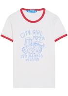 Mother The Lil Goodie Ringer Printed Cotton T-shirt White