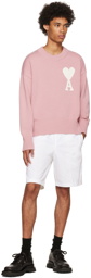 AMI Paris Pink Ami De Cœur Sweater