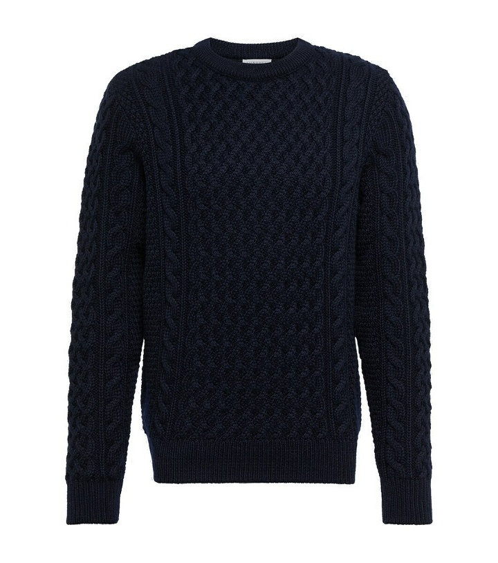 Photo: Sunspel Cable-knit wool sweater