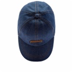Acne Studios Men's Carliy Denim Patch Cap in Indigo Blue