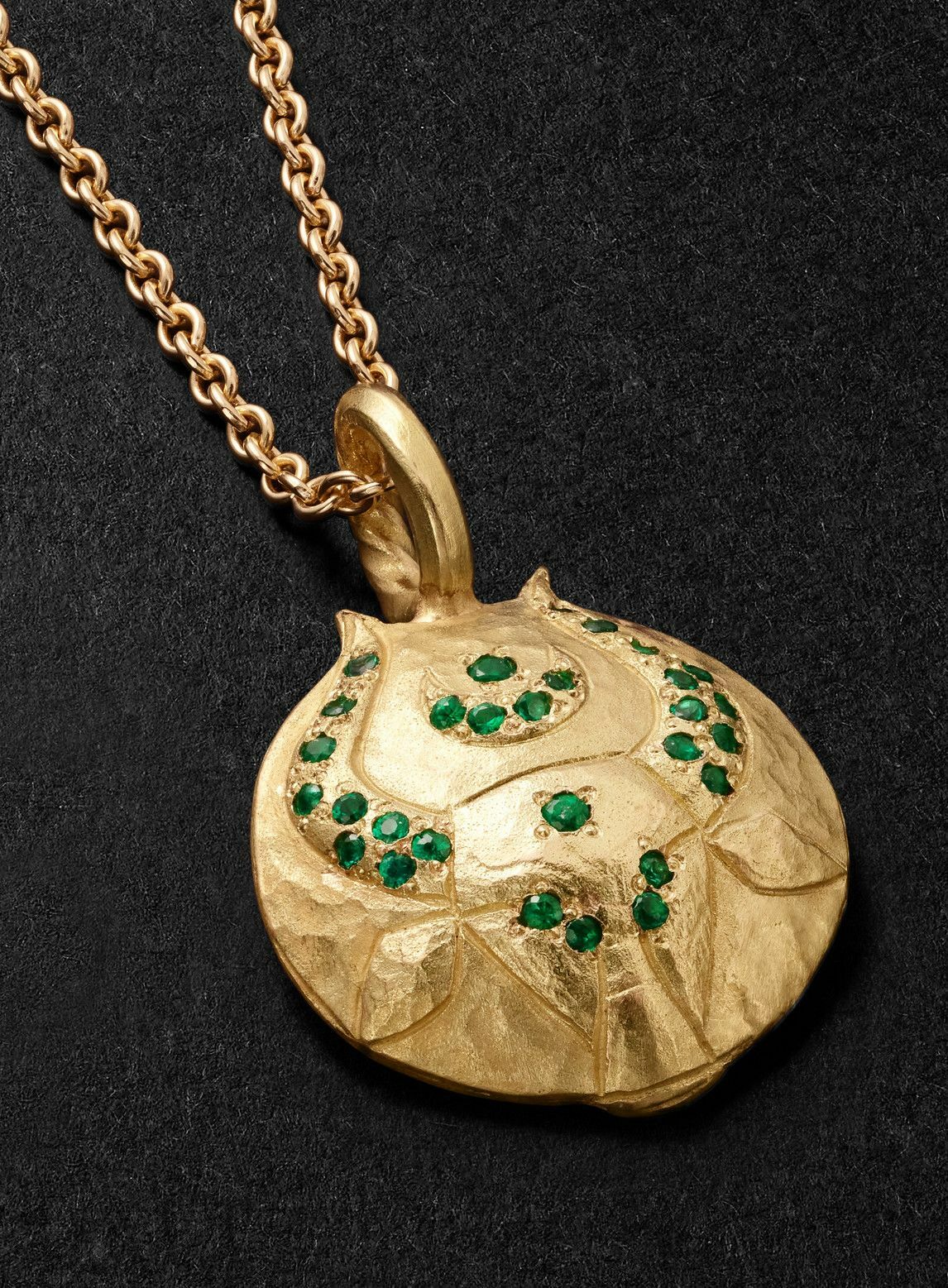 Elhanati - Star Sign Taurus Gold Emerald Pendant Necklace