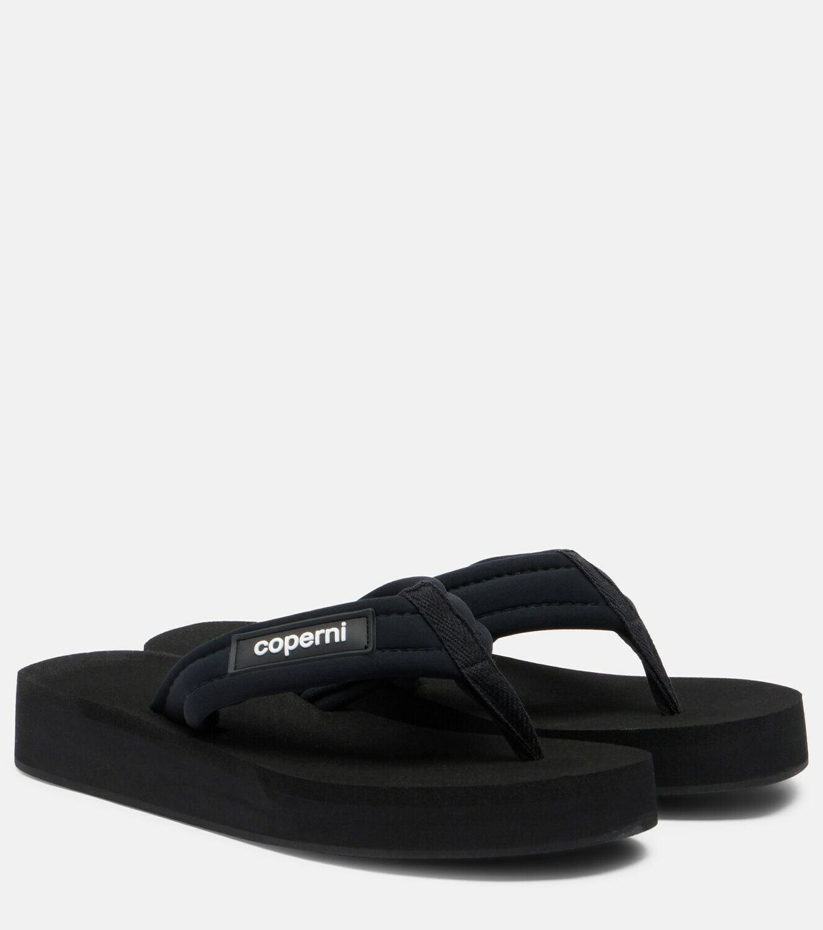 Coperni Logo platform thong sandals