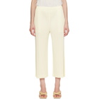 PLEATS PLEASE ISSEY MIYAKE Off-White Opaque Trousers