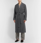 Maximilian Mogg - Brushed-Cotton Robe - Gray