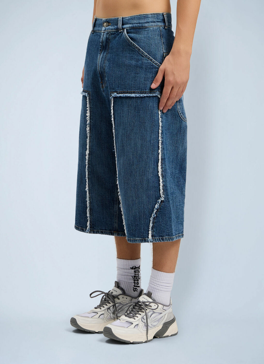 Palm Angels Curved Logo Skater Shorts