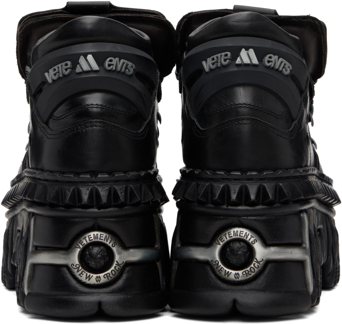 VETEMENTS Black New Rock Edition Platform Sneakers