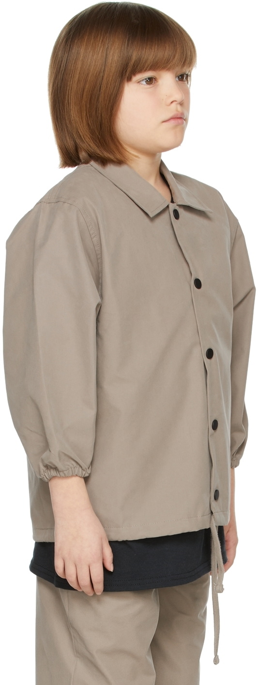 Essentials Kids Taupe Coaches Jacket Essentials