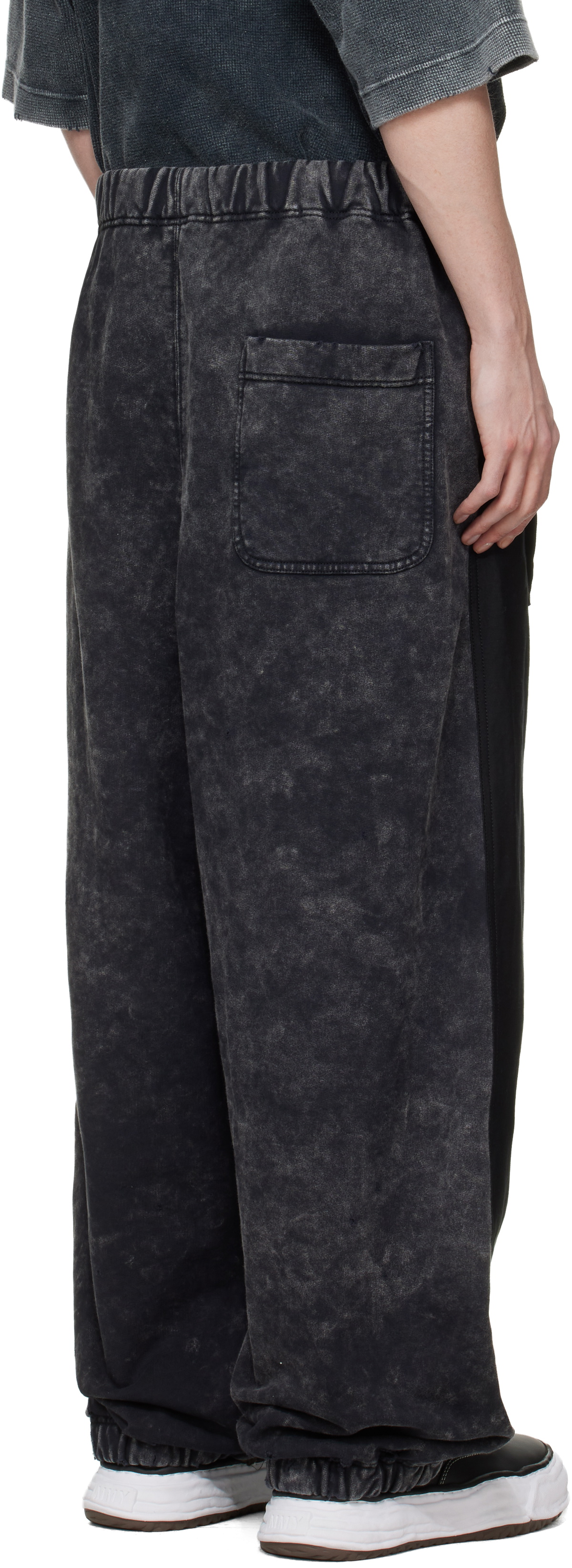 Maison MIHARA YASUHIRO Black Sweat Pants Combined Cargo Pants