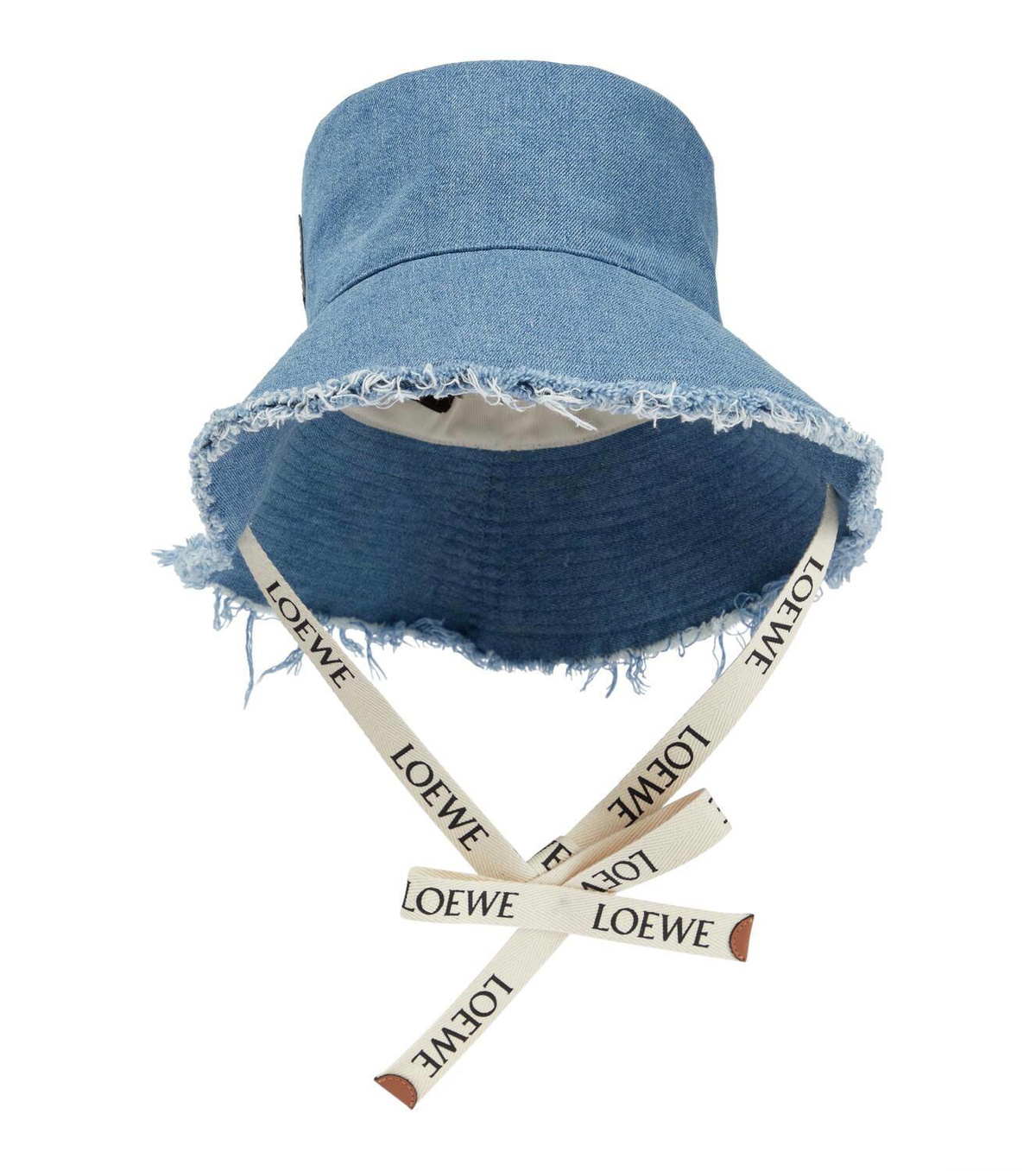 Loewe Logo frayed denim bucket hat Loewe Loewe Logo frayed denim bucket hat Loewe