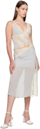 VAILLANT Gray Cigarette Midi Skirt