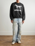 Rhude - Dinero Logo-Print Cotton-Jersey Sweatshirt - Black