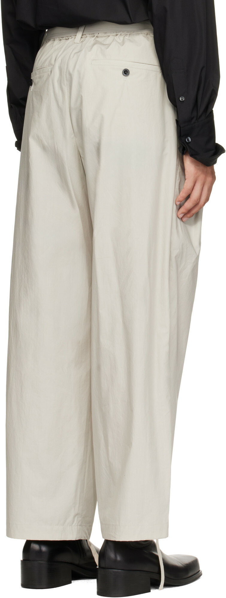 sacai Off-White Cotton Typewriter Trousers
