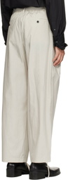 sacai Off-White Cotton Typewriter Trousers