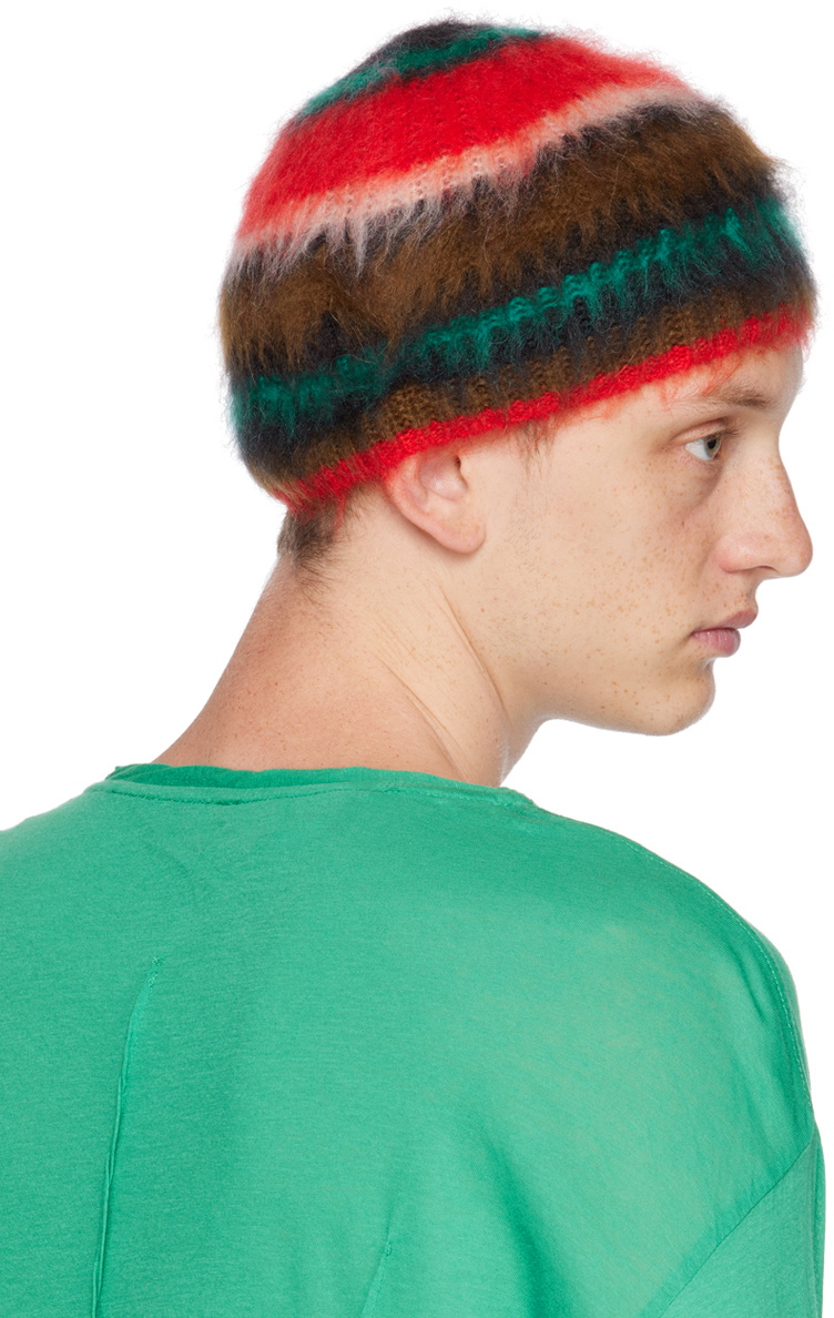 Edward Cuming Red & Brown Stoner Beanie