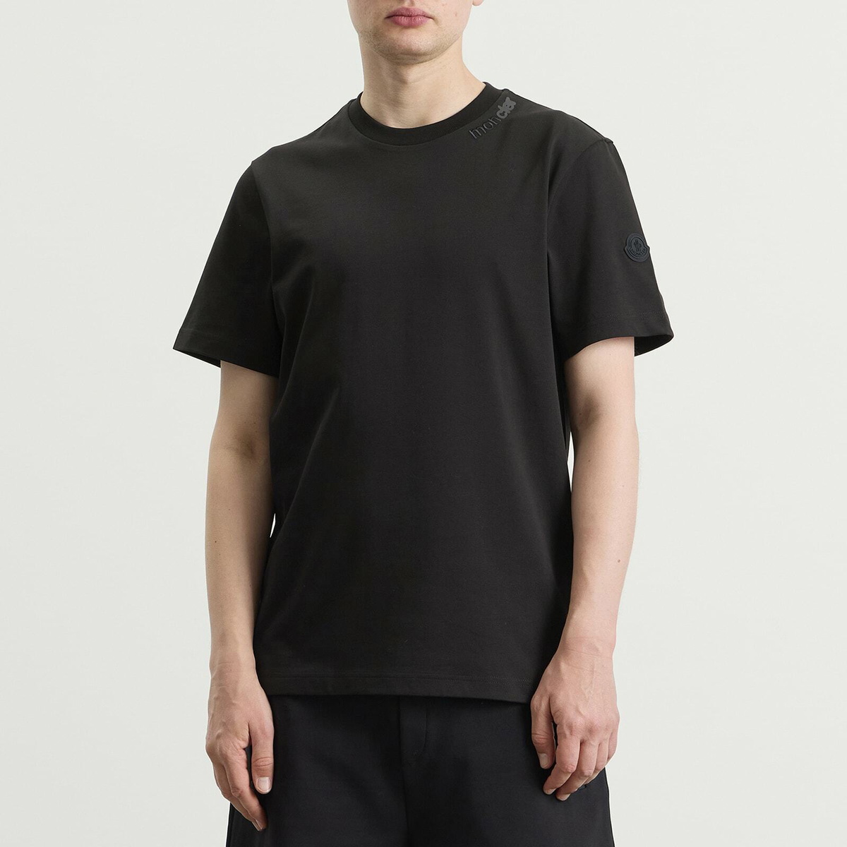 Moncler Men's Logo T-Shirt in Black