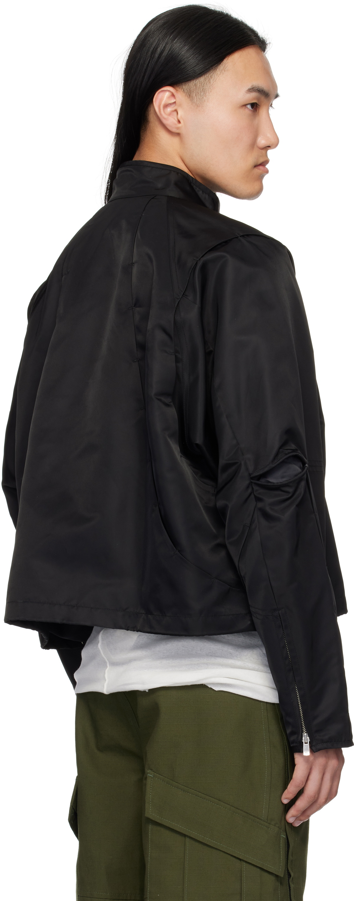 ジャケット・アウター fffpostalservice hooded paracute bomber Hooded Parachute Bomber with Detachable Hood in Black – SVRN