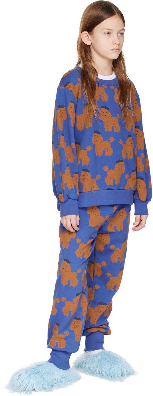 TINYCOTTONS Kids Blue Tiny Poodle Sweatshirt