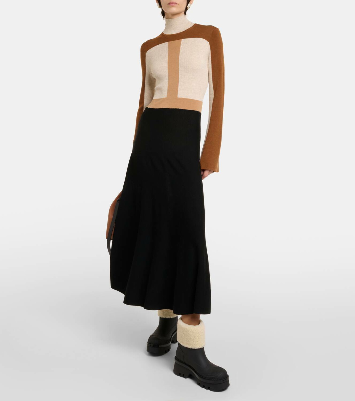 【送料 関税込】Chloe Raina shearling-trimmed ankle boots Chloé Raina shearling-trimmed ankle boots Chloe