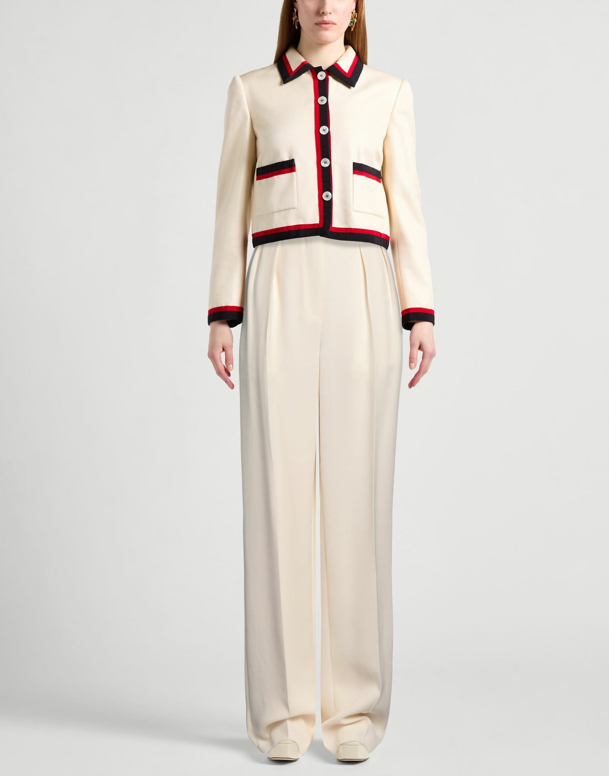 Rochas Womens Pants Ivory