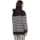 Balmain Black and White Logo Hoodie