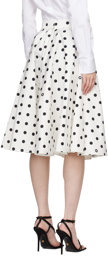 Dolce&Gabbana White Circle Midi Skirt
