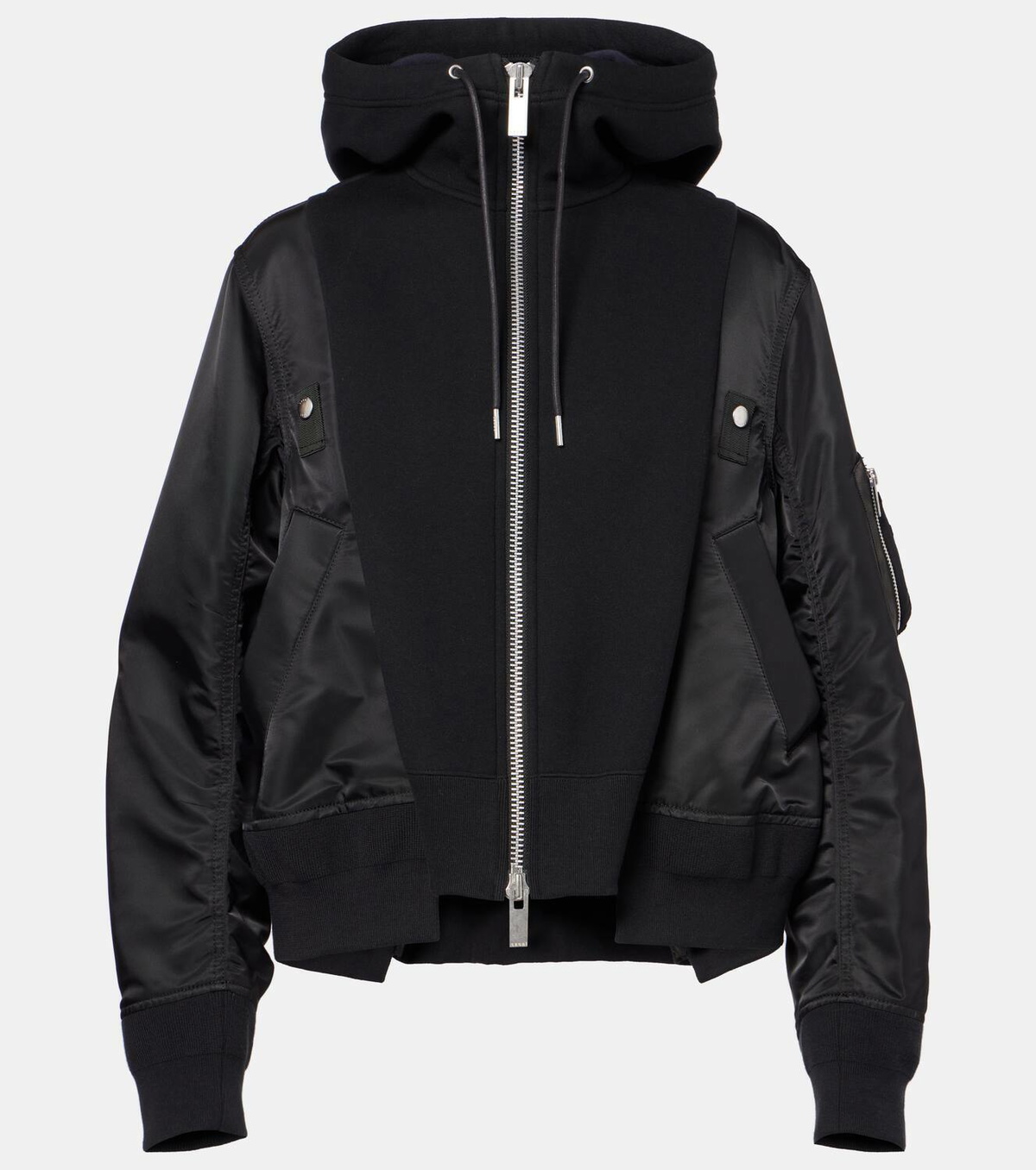 トップス sacai MA-1 SWEAT HOODIE SIZE2 sacai Sponge Sweat x MA-1 Hoodie