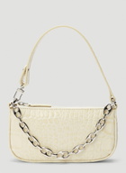 BY FAR Mini Rachel Crocodile Embossed Shoulder Bag