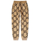 Gucci Men's Jumbo GG Fleece Pant in Beige