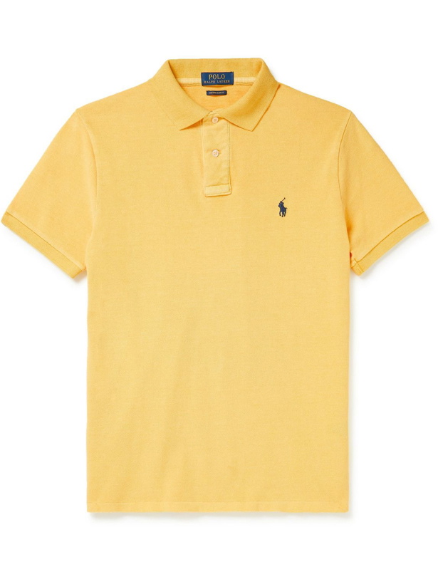 Photo: Polo Ralph Lauren - Slim-Fit Cotton-Piqué Polo Shirt - Yellow