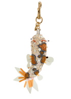 Anya Hindmarch Koi Fish Embellished Leather and Satin bag Charm - Silver - One Size