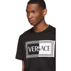 Versace Black 90s Vintage Logo Slim Fit T-Shirt