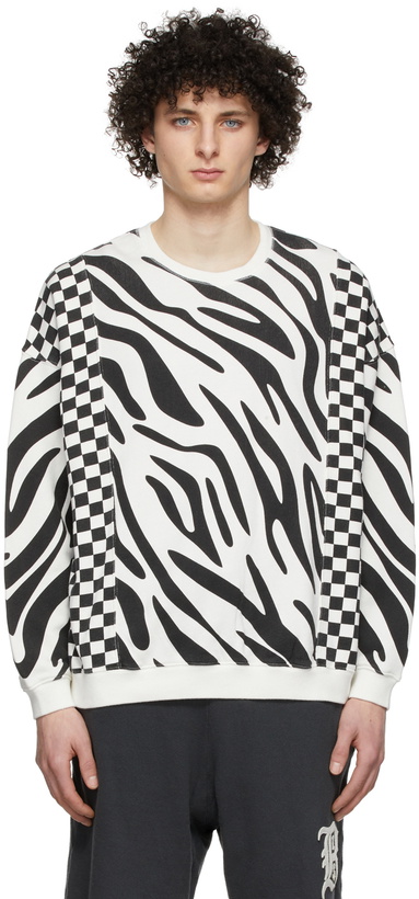 Photo: R13 Black & White Tiger & Checker Sweatshirt