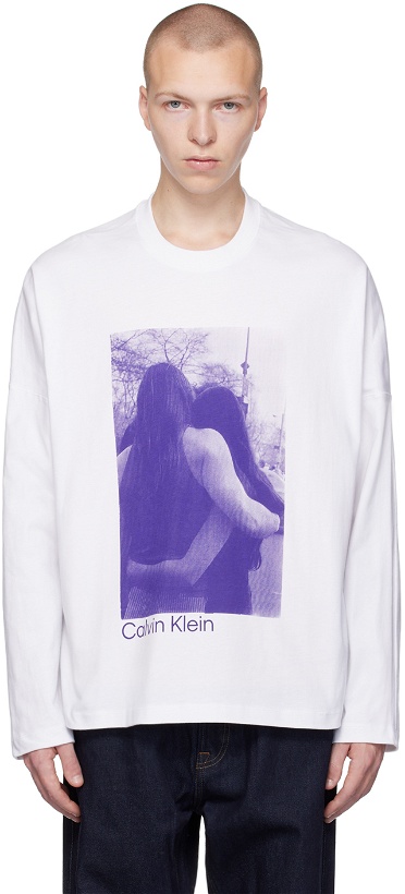 Photo: Calvin Klein White Frisbee Long Sleeve T-Shirt