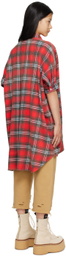 R13 Red Oversized Minidress