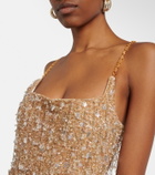 Là Fuori Drops of Champagne embellished minidress