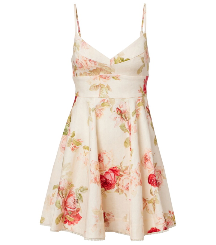 Photo: Zimmermann Lucky Picnic floral linen minidress