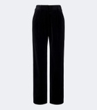 Blazé Milano Fox pleated cotton velvet straight pants