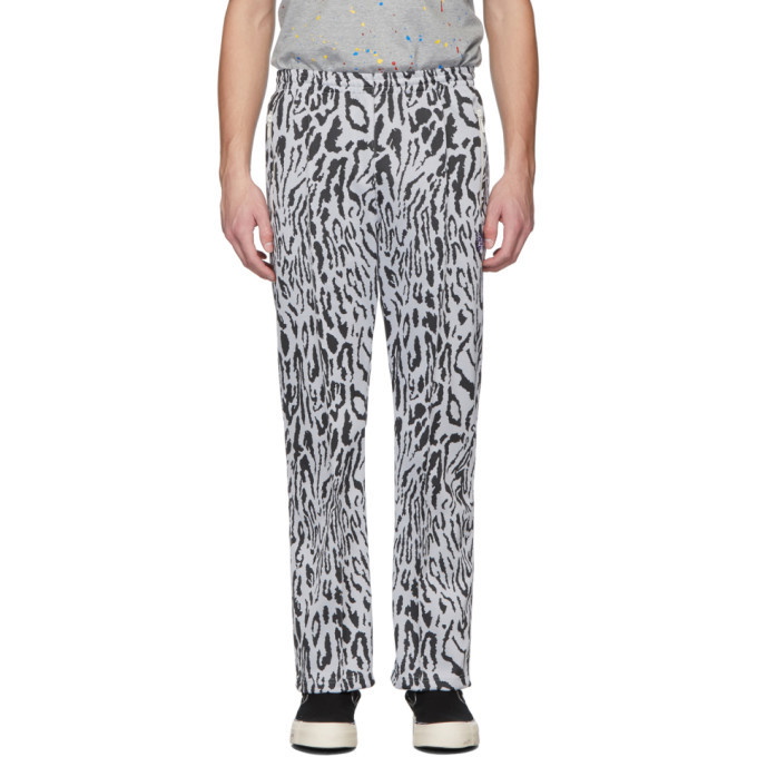 Photo: Needles Black and White Jacquard Leopard Track Pants