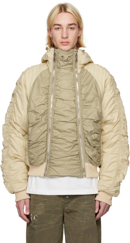 Photo: Thug Club Beige Double Flying Bio Bomber Jacket