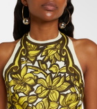 Alémais Mona floral hemp minidress