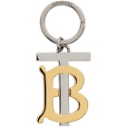 Burberry Gold and Silver Monogram Keychain
