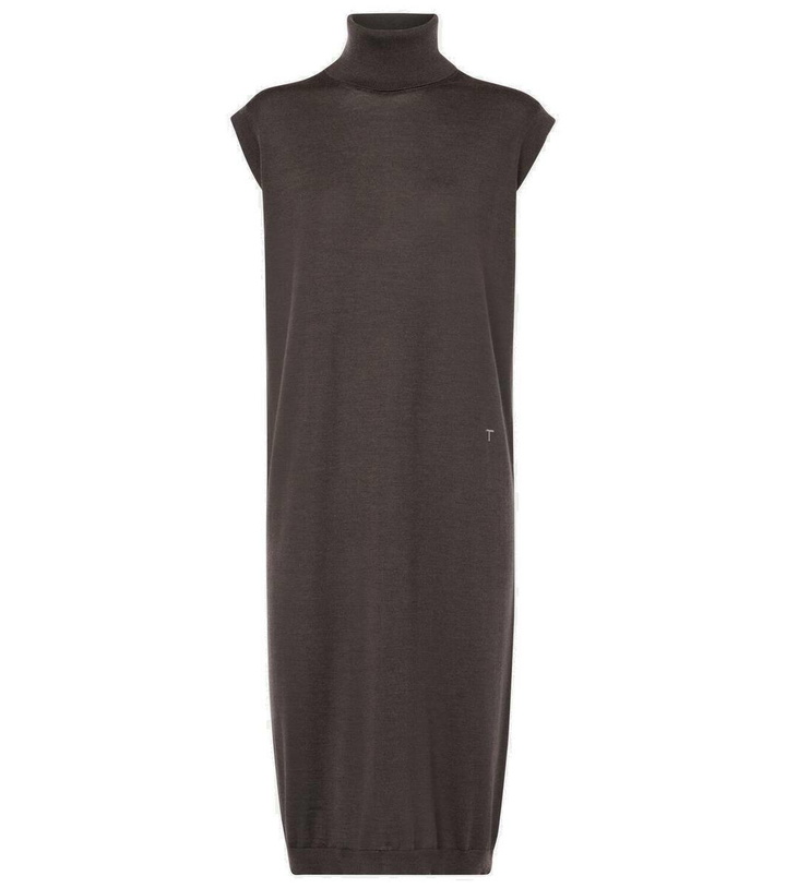 Photo: Tod's Wool and silk turtleneck midi dress