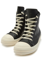 Rick Owens Leather High-top Sneakers Black