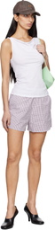A.P.C. Brown & White Ava Shorts